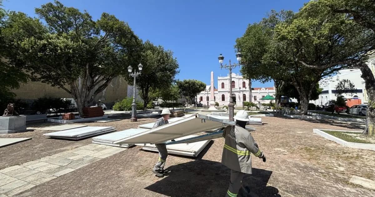 Prefeitura inicia montagem da ornamentação para festival internacional de cultura