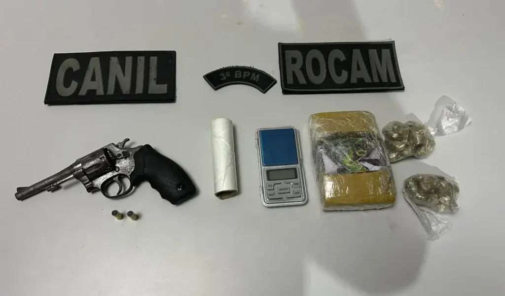 Jovem é preso com revólver escondido em fogão e 400g de maconha em Arapiraca