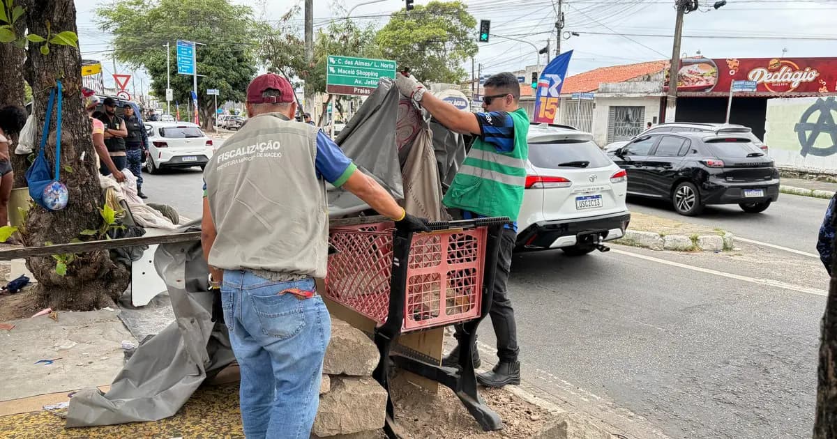 Segurança Cidadã remove estruturas irregulares em três pontos de Maceió